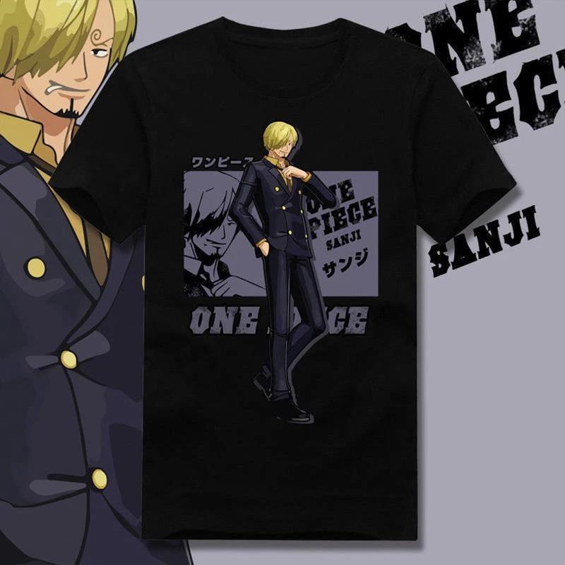 One Piece Sanji Cosplay Anime Manga T-Shirt Tee Undershirt Cotton 2XL