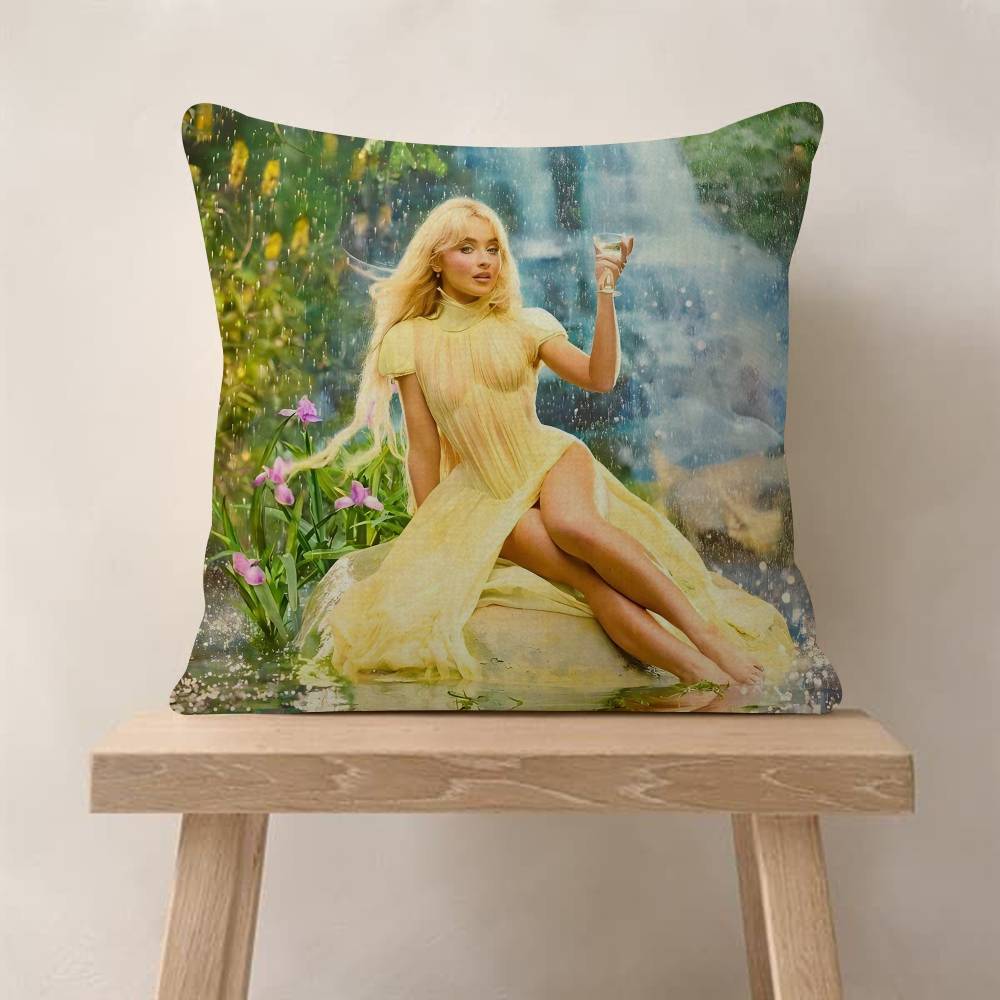 Fashion Singer SSabrina CCarpenter Pillow Cover Sofa Cushion Cover Home Room Decoration Children Gift