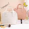 Influencer Leather Makeup Bag: High-Value Portable, Waterproof, Large Capacity for Lipstick & Brushes