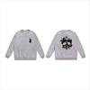 Unisex lässiger übergroßer Rundhals-Pullover mit Schriftzug-Print leichter Baumwoll-Hoodie
