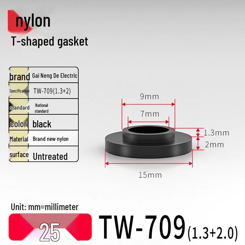 T-förmiger Nylon-Kunststoff-Dichtungsring und Schraubwellenhülse (Für dich: M2-M35)