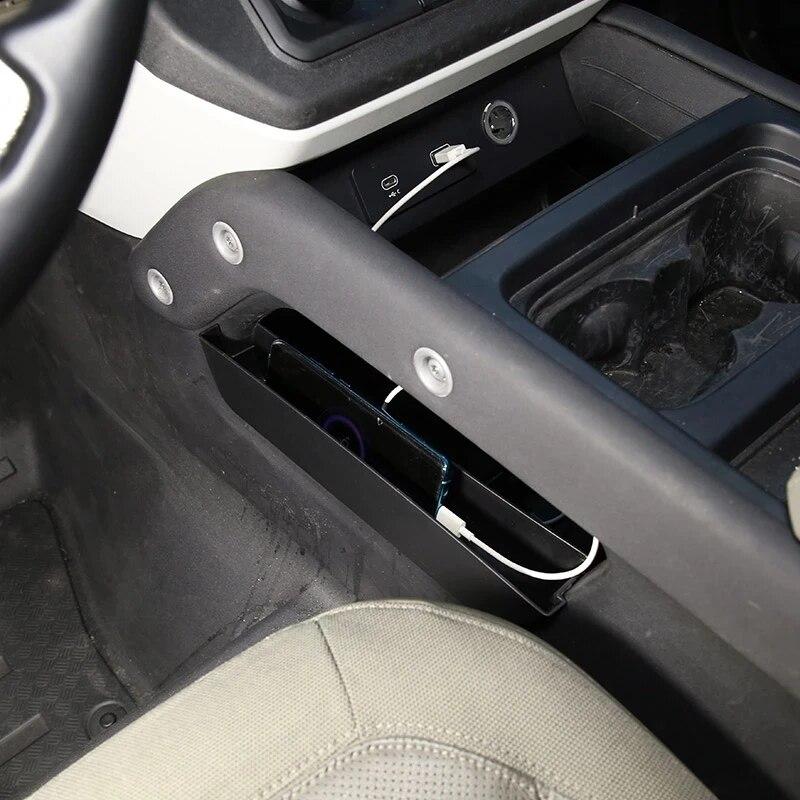 2Pcs/Set Car Central Both Sides Storage Box Storage Box Mobile Phone Box For Land Rover Defender 90 110 -22 Auto Accessories