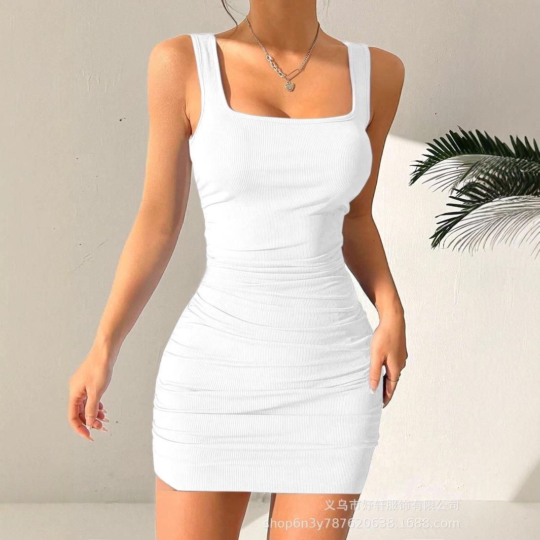 2026 new summer women s clothing elegant commuter sleeveless slim suspender dress dress women s summer high sense XS
