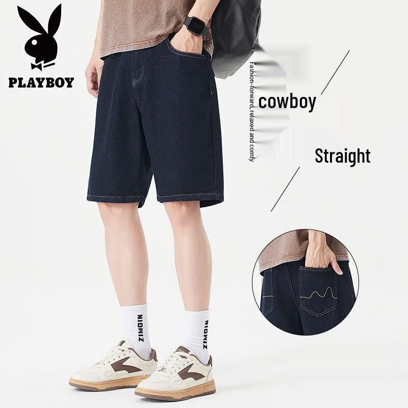 PLAYBOY Men s Classic Denim Shorts 31
