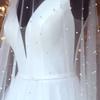 Elegant Wedding Veil Long Length Cathedral Veil Luxury Pearls Veil  Photo Props