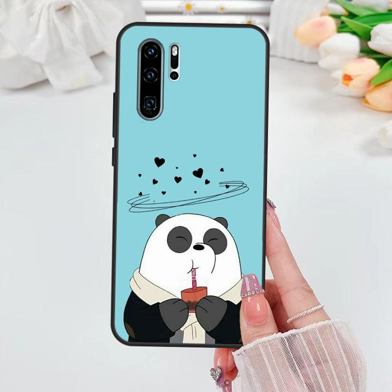 Cartoon Panda Bear Case For Huawei Nova 9 10 SE 5T 3i 8i 11i Y60 Y61 Y70 Y90 P20 P40 P30 Lite P60 Pro P Smart