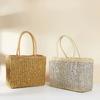 Summer New Paper Rope Hand-woven Straw Bag for Women  Seaside Holiday Beach Bag Bali Shopper Purse Handbag