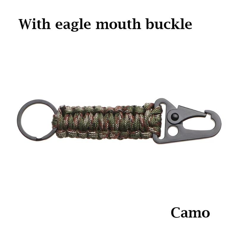 10pcs Paracord Keychain Military Braided Core Rope Carabiner Bottle Opener Outdoor Emergency Knot Survival Tools for Camping 4