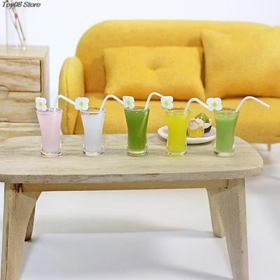 1 Stück Miniatur Spielzeug Cocktail Getränke Puppen Spielzeug Puppenhaus Zubehör Miniatur Artikel Passend für 1:6/1:12 Puppenhaus-Küchenornamente