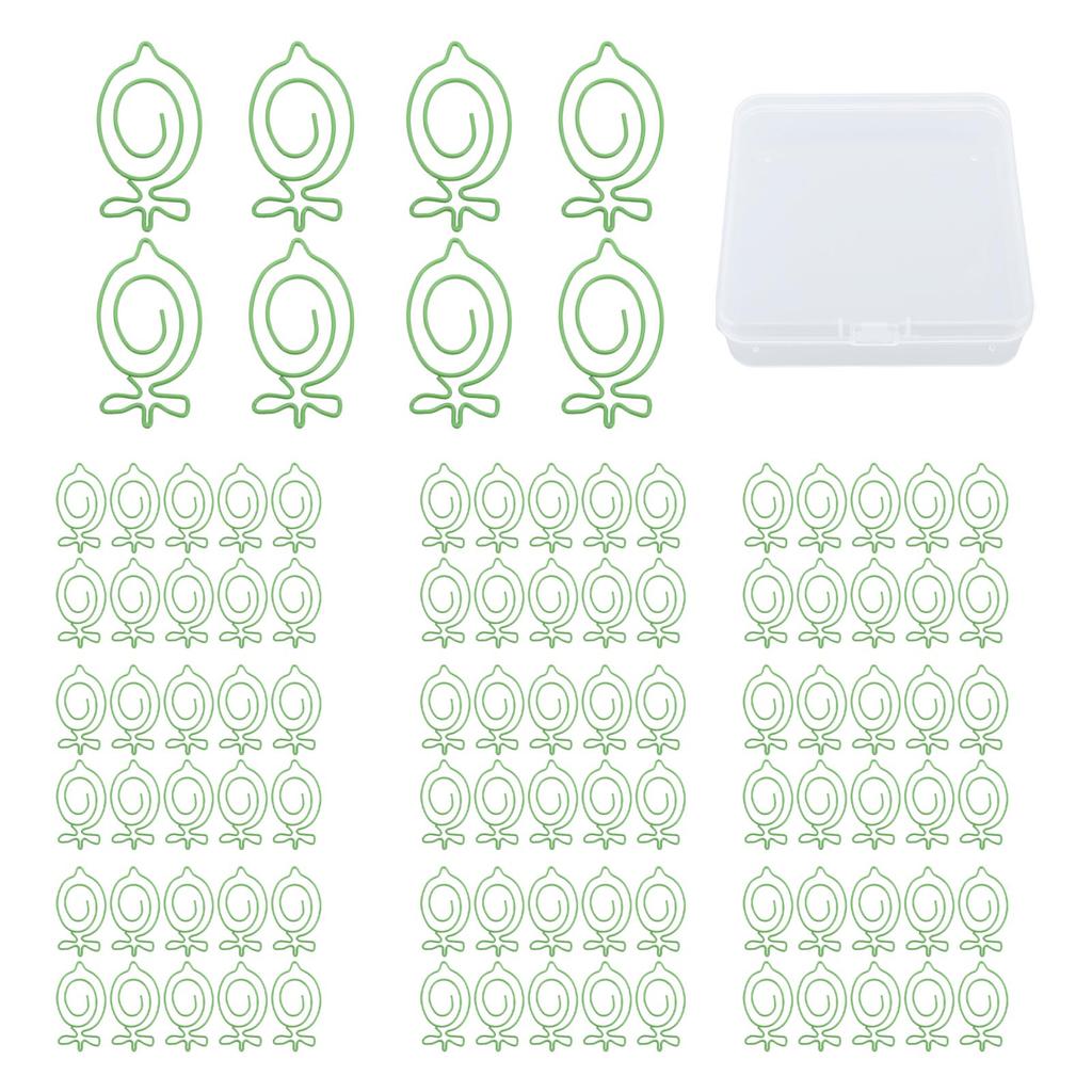 100Pcs Cute Paper Clips Lovely Fruit Design Exquisite Color Wide Application Kids Paper Clips for Of