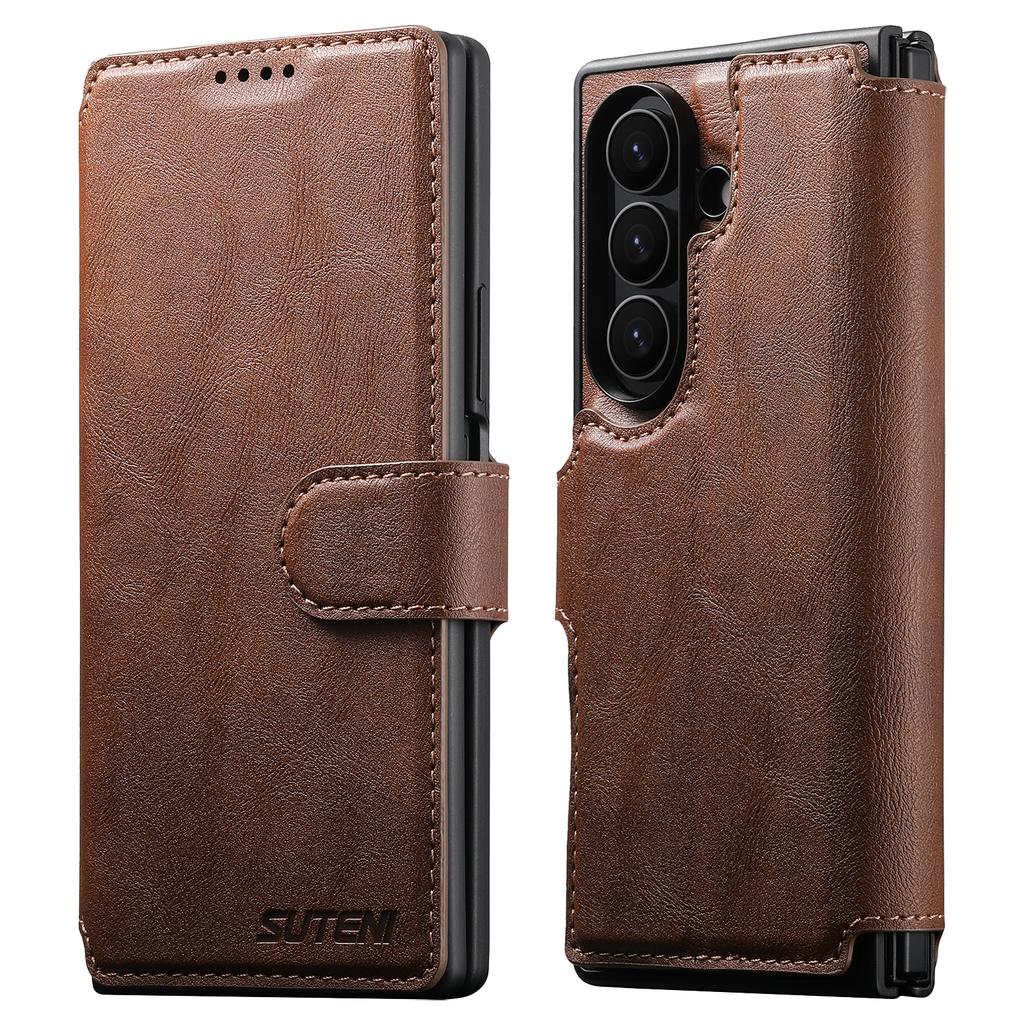 Business 2-in-1 Detachable Magnetic Leather Wallet Phone Case for Samsung Z Fold 7 6 Shockproof Stand Cards Solt Bag Cover