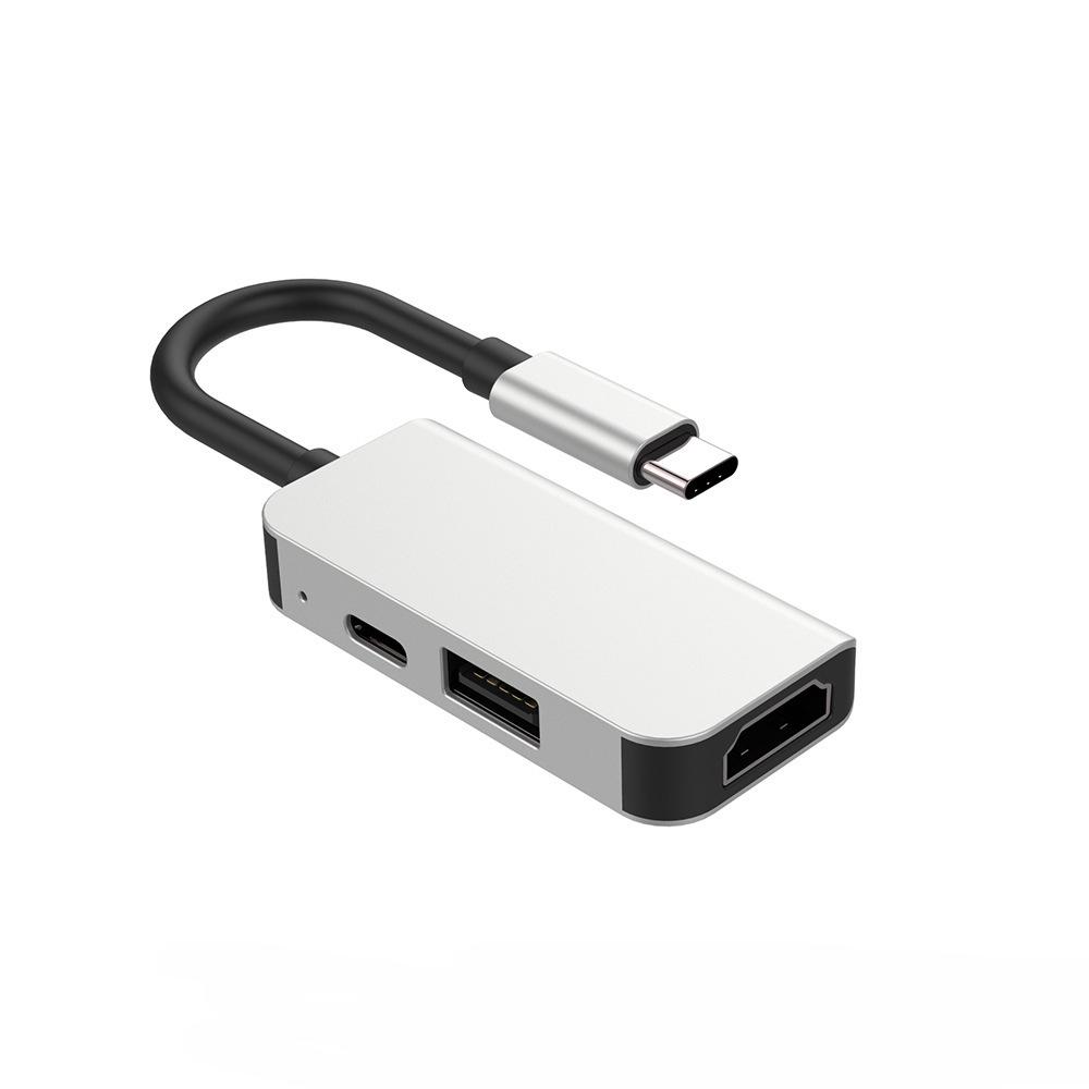 USB-C to HDMI 4K Hub Expansion: 3-in-1 High-Definition Video Converter Dock
