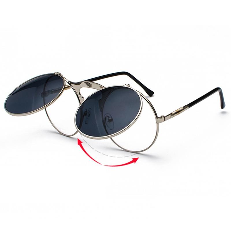 Lunettes Steampunk Gothiques Vintage Avec Monture en Alliage de Qualité Supérieure et Verres AC