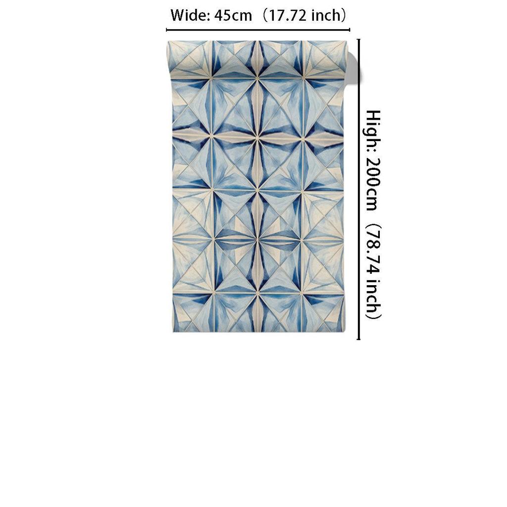 Self-Adhesive Waterproof Cross Diamond Geometric PVC Wallpaper for Kitchen Renovation and Wall Cover-Up