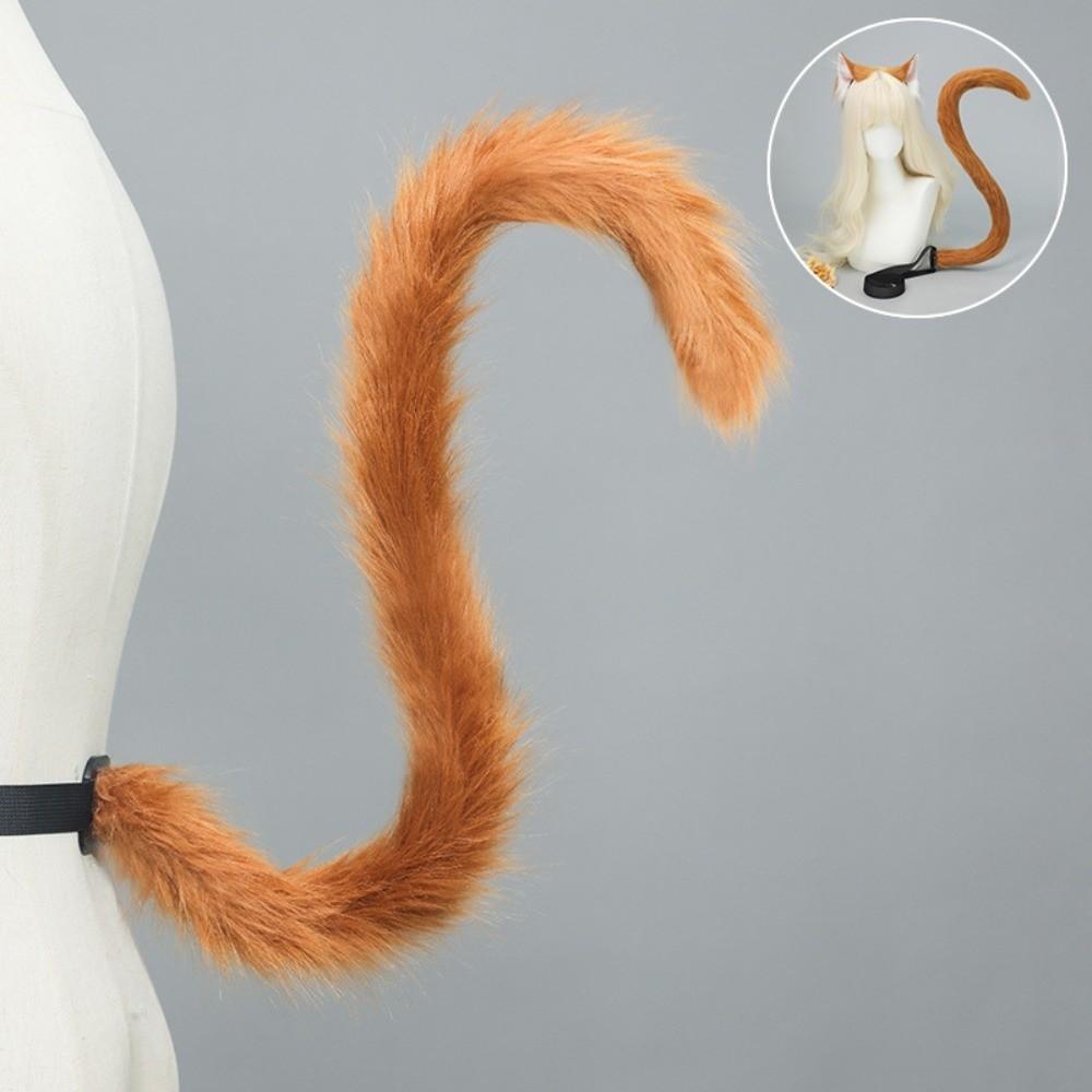 Realistic Cat Ear Headband Handmade Simulation Animal Ears New Cat Tail Set Headwear