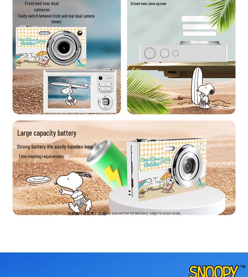 SNOOPY 4K Dual-Camera Entry-Level Mirrorless Camera for Students & Travel Vlogs