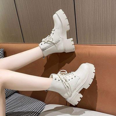 Women's Short Boots 2026 New Thick Soled Height Increasing Versatile and Plush Warm Boots