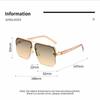 New Square Frame Sunglasses Europe And The United States Fashion Sunglasses Men And Women Half Frame Sunglasses