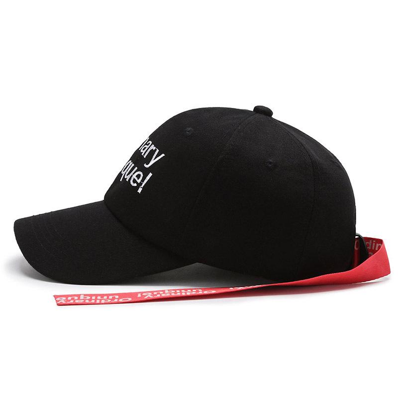 Hat Spring and Autumn New Embroidery Ribbon Baseball Cap Personalized Peaked Hat Outdoor Sun Hat Travel Hat Couple Hat