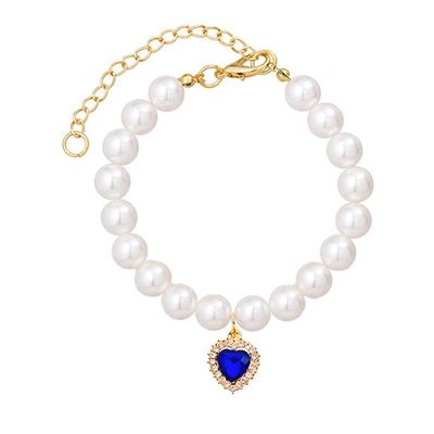 Pet Pearl Heart Pendant Necklace