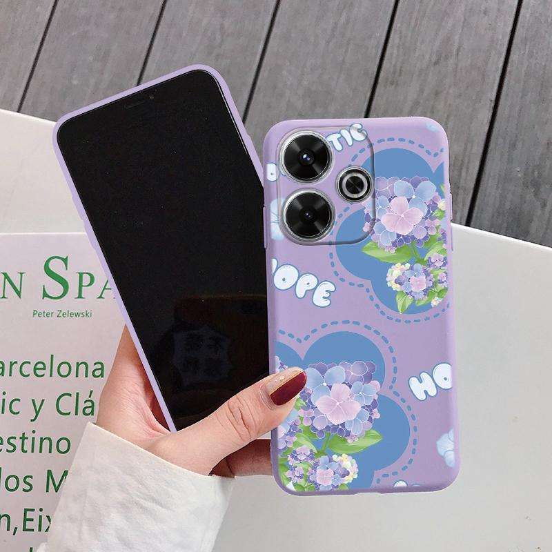 

Мягкий силиконовый чехол с цветком для Samsung A55 A35 M35 S24 Xiaomi Redmi Note 13 Pro 14 Poco C65 iPhone Huawei Honor 200 90 Realme Camera Противоударный чехол Samsung Galaxy S9 Plus фиолетовый
