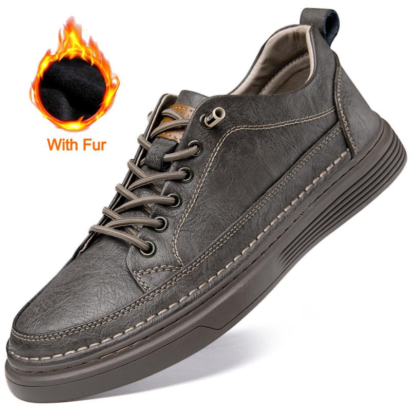 Italian Men's Casual Shoes Genuine Leather Lace Up Business Oxford Shoes Outdoor Walking Sneakers Dress Shoes Men Walking Shoes