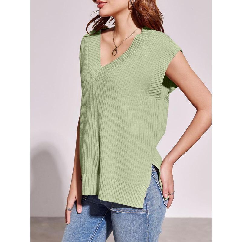 Ladies' V-neck Casual Knit Vest Top
