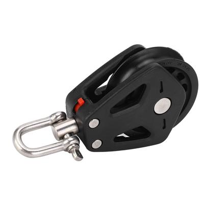 Single Pulley Block Nylon Stainless Steel Rope Lifting Wheel Fixed Pulley for Sailboat Ship Yacht Canoe