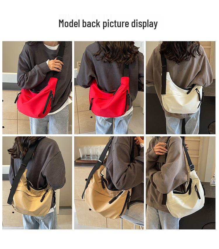 Vielseitige Knödeltasche für Damen: Einfarbige Nylon-Umhängetasche 2026 Edition