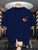 Creative Fun Small Icon Print Short Sleeve T-shirt Summer Comfortable Fashionable Breathable Casual Versatile Sports Unisex Cotton T-shirt
