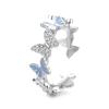 2026 Blue Butterfly Ring Female Simple High-value Index Finger Ring Light Luxury Unique Sweet and Cool Wind Open Ring
