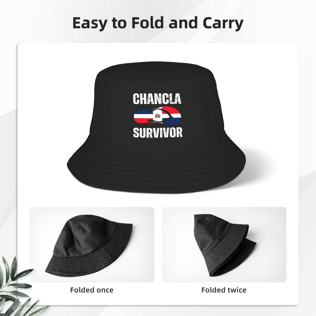 Dominican Republic Flag Hispanic Heritage Bucket Hat For Men Beach Floppy Hat Street Foldable For Camping Fishing Caps Bob Hat