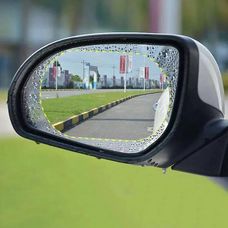 2Pcs Car Rearview Mirror Window Anti Fog Clear Film Anti-Light Car Mirror Protective Film Waterproof Rainproof Car Sticker