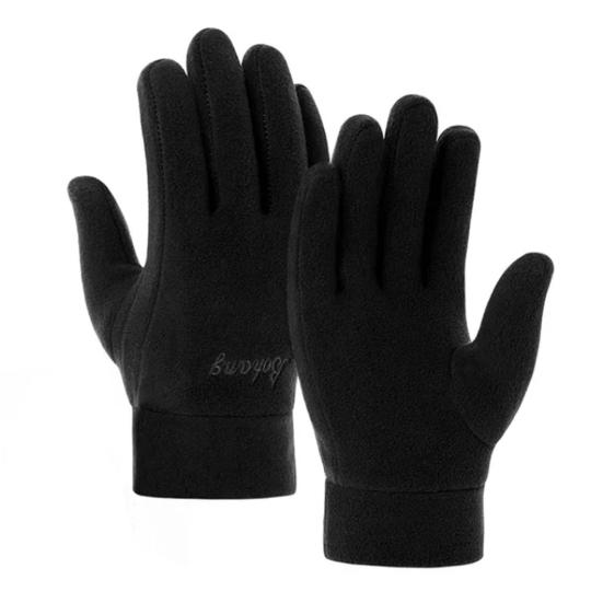 1 Pair Winter Polar Fleece Gloves Men Women Warm Outdoor Cycling Driving Gloves Windproof Non-Slip Soft Thickened Gloves