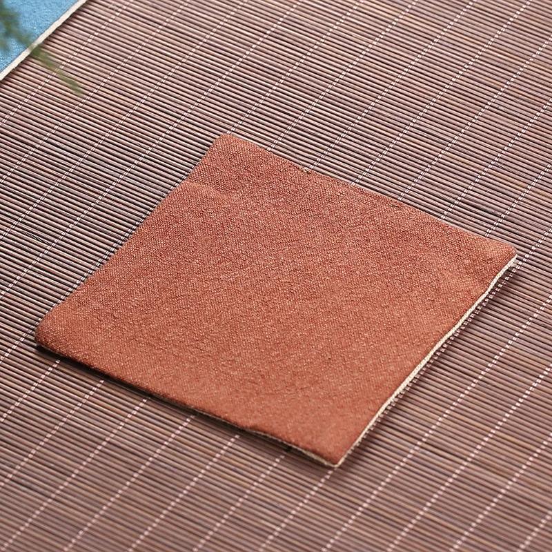 Cotton and Linen Kung Fu Tea Coasters Simple Solid Color Square Coaster Anti-scald Absorbent Heat Insulation Mat Home Mats