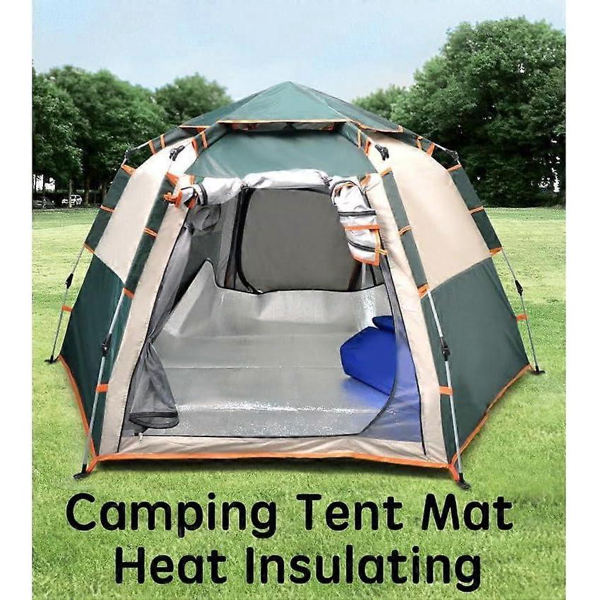 Tapis de Camping en Aluminium, Tapis de Couchage en Mousse pour Camping, Tapis Isolant en Feuille d'Aluminium, Tapis de Tente 200x150cm