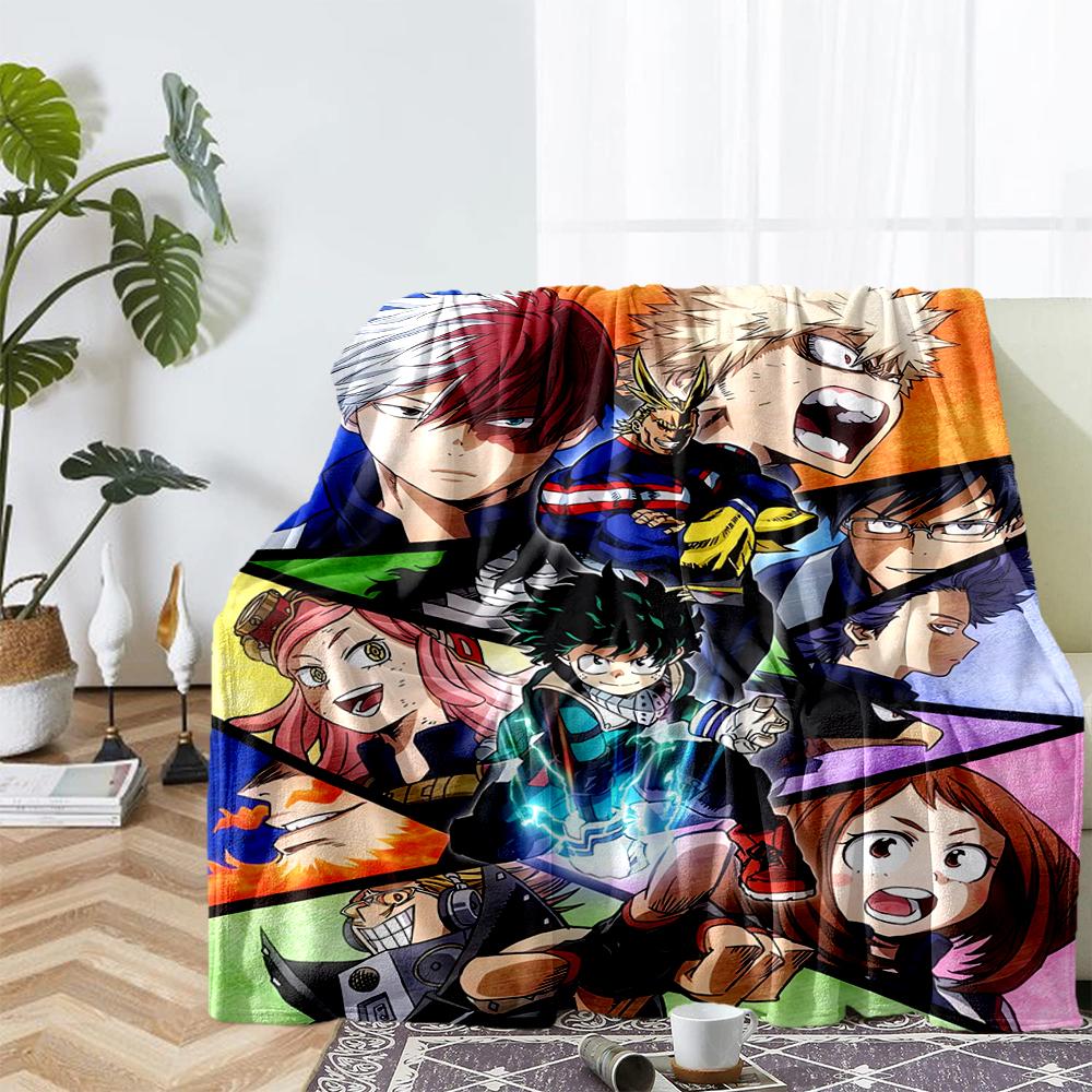 My Hero Academia Theme Printed Blanket - Perfect for Couch, Bed, Travel & Outdoor Use | Machine Washable, Cozy & Durable.