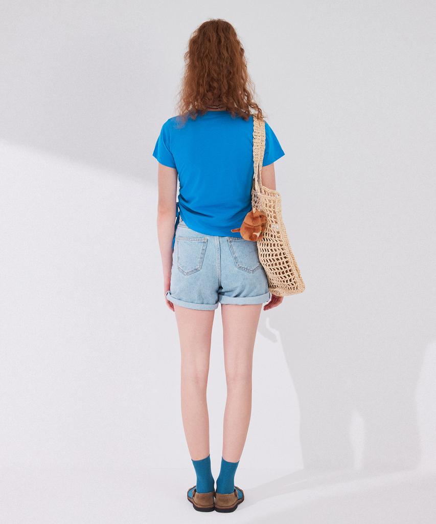 BETWEEN A AND B Oyster String T-Shirt [Blue]