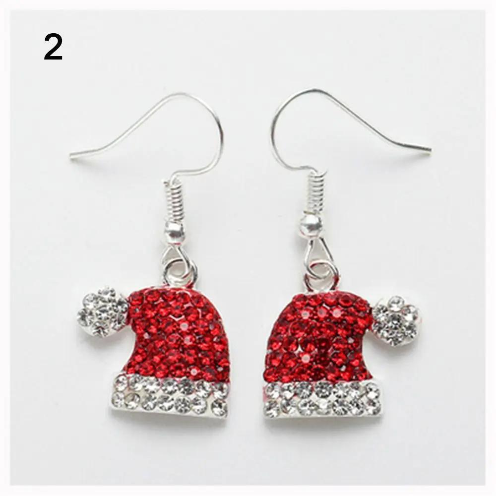 New Christmas Gift Jewelry Drop Earrings Christmas Tree Earrings Snowman Santa Claus