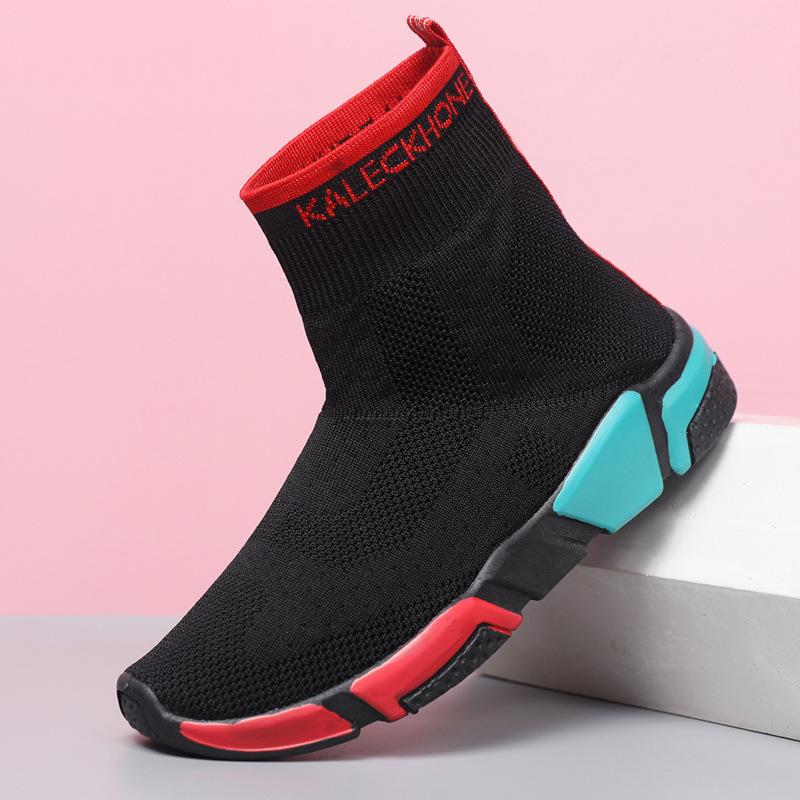 

Эластичные носки туфли женские высокие повседневные спортивные туфли средней длины универсальные на толстой подошве вязаные короткие ботинки носки ботинки 40