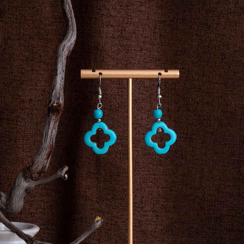 Tibetan Ethnic Bohemian Tassel Turquoise Earrings