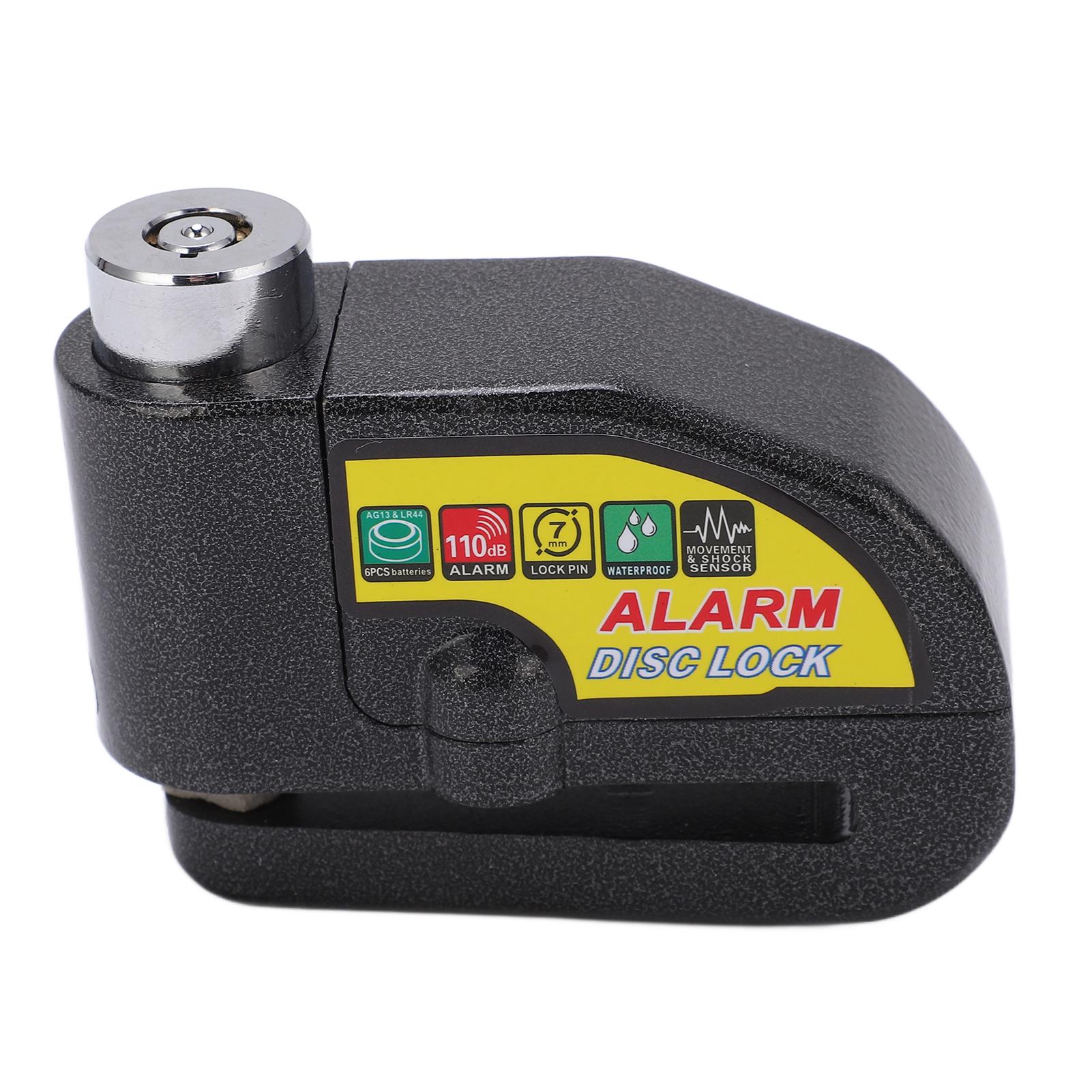 

Bike Disc Brake Lock Anti Theft Electric Motorcycle Alarm Disc Lock with 110dB Alarm Sound for Motorbike Bike чёрный