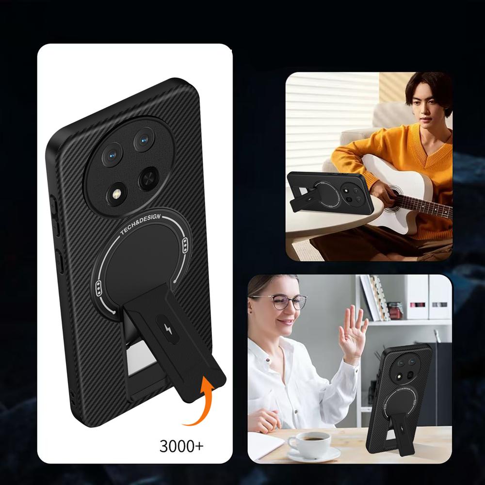 For Honor Magic7 Lite 5G Case Magnetic Stand Holder Armor Bracket Case For Honor Magic 7 Lite Magsafe Wireless Charge Cover