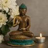 Buddha Statue Large Sitting Brass