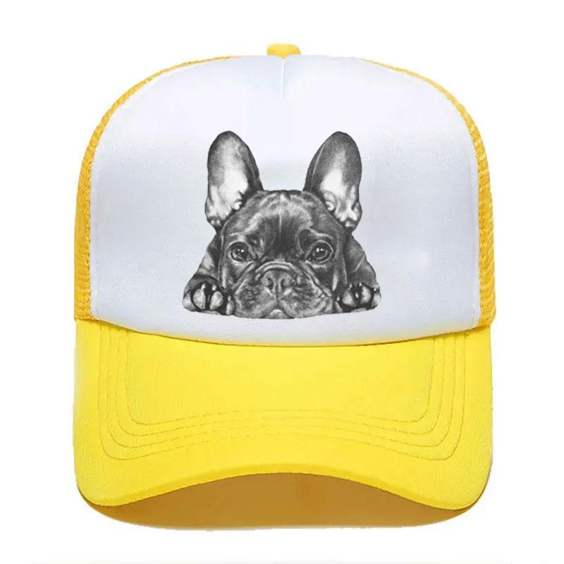 New Fashion Unisex Frenchie Dog French Bulldog Trucker Hat Adult Adjustable Baseball Cap Women Men Outdoor Snapback Hats