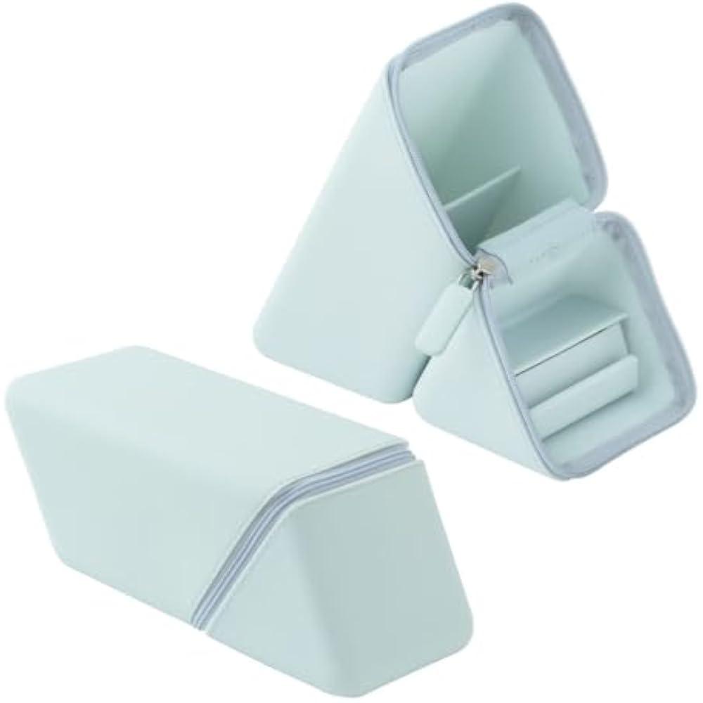Sonic FD-2045-LB Pen Case Kakusta Portable Pen Stand with Wide Drawer, Light Blue