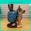 Charming Border Collie Dog Pen Holder Stylish Resin Office Desk Storage Solution