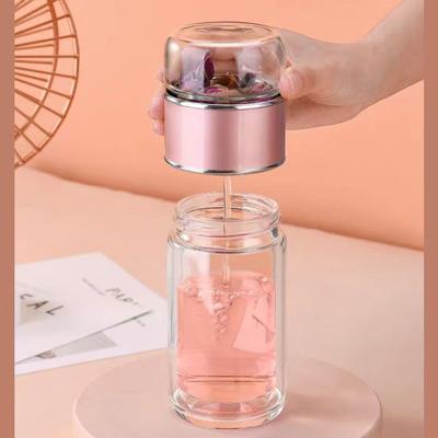 500ML Tea Water Bottle High Borosilicate Glass Double Layer Tea Water Cup Infuser Tumbler Drinkware Water Bottle With Tea Filter