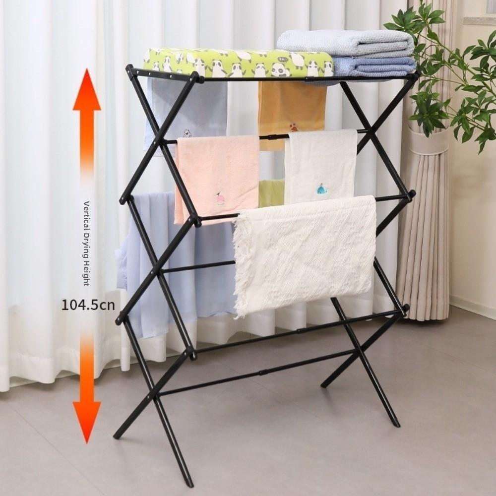 Collapsible Clothes Drying Rack 3-Layer Laundry Stand Clothing Rack Clothes Airer  Floor