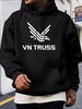 Casual VN Truss Logo Hoodie - Cozy Fleece-Lined
